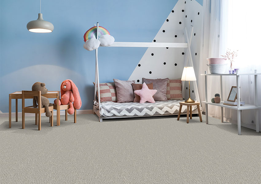 beige carpet in kid's room