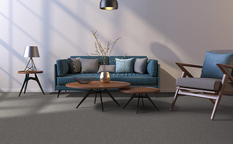grey carpet in living room